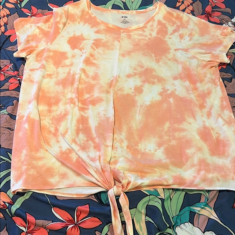 Peach tie dye tee shirt new
